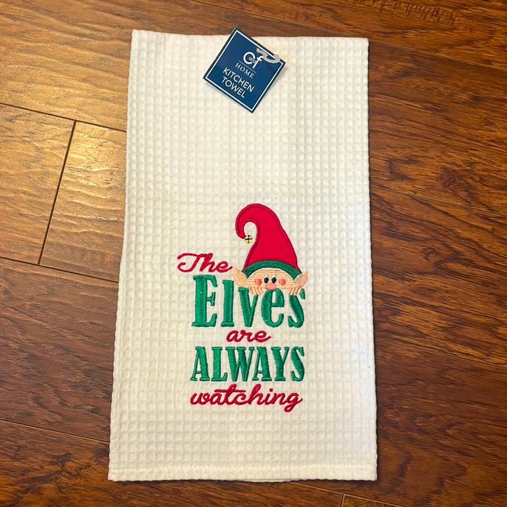 NWT- (Elf on the shelf) dish/kitchen towel - 🎁Great Stocking Stuffer